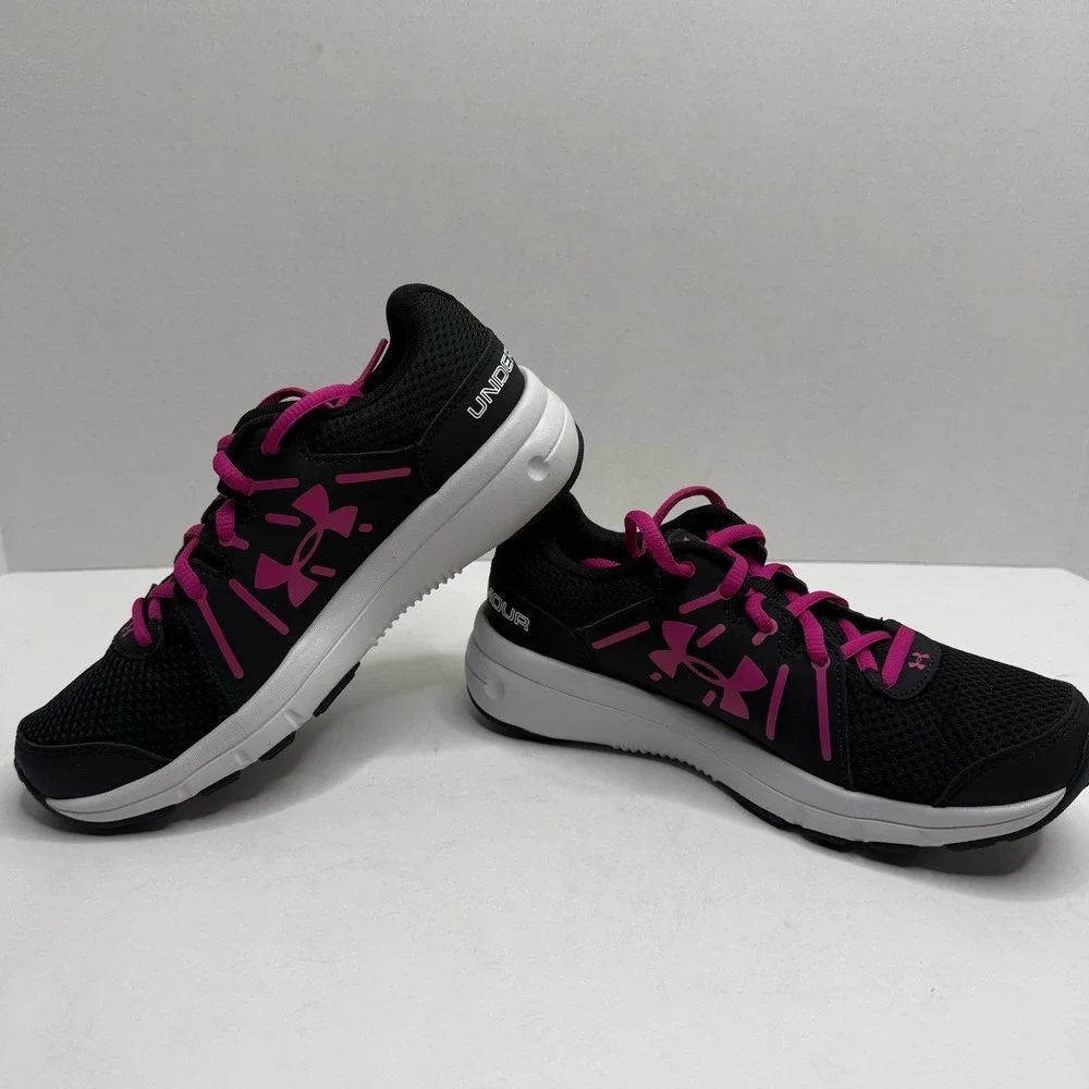 Under Armour Dash RN 2 Women’s Size 5 Black Pink Running Shoes NEW 1285488-003